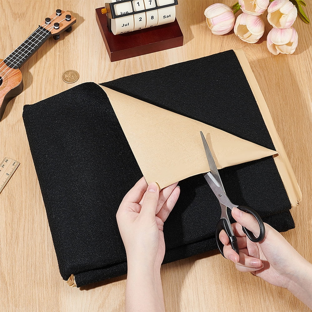 Felt Fabric with Adhesive Tape DIY Craft Supplies Black 1000x1000x1.5mm