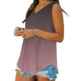 thumbnail image 6 of Tank Tops for Women Gradient Color Tank Top Crew Neck Sleeveless Buttons Blouses Lightweight Summer Vacation Beach Fashion Basic Essentials Oversize S-XXL, 6 of 7