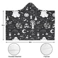 thumbnail image 3 of Wearable Blanket,Vintage Halloween Elements Pattern Hooded Wearable Sherpa Blanket for Adults & Teens,Winter Poncho Shawl Wrap Cape Thick Warm,60"x80", 3 of 5