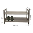 thumbnail image 3 of ITY International - 2 Tier MDF Shoes Rack, 27.5"x10.62"x15.75", Taupe Gray, 3 of 4