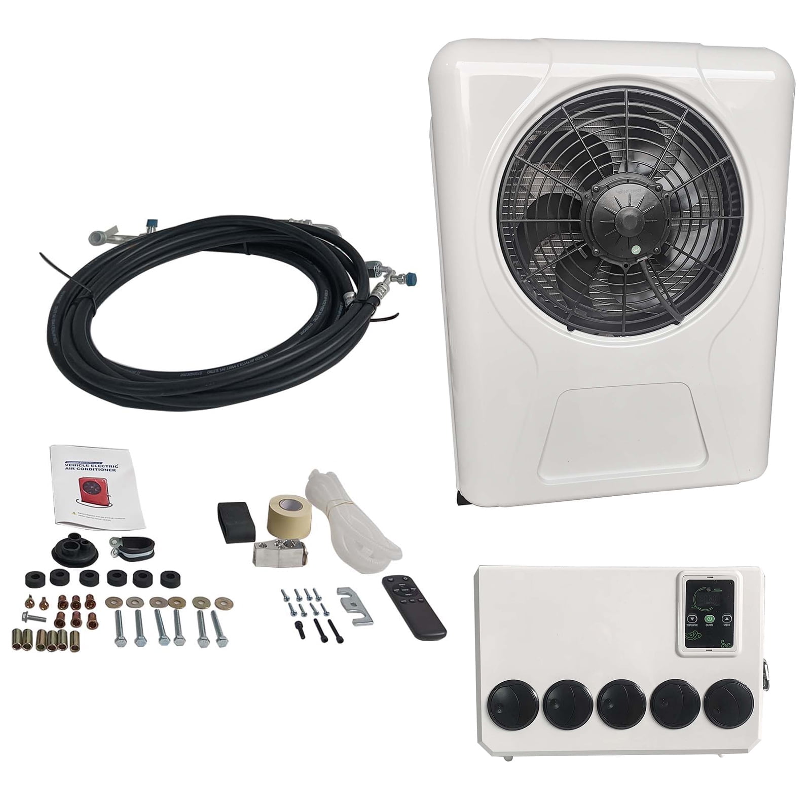 GELUOXI 12000 BTU 12V Truck Cab Air Conditioner Split AC for Semi Trucks Bus RV Caravan Universal