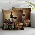 thumbnail image 3 of Orinice Wine Grapes Table Graphic Decorative Cushion Throw Pillow Cover for Home Couch Living Room Sofa - Aesthetic Decor, High-Quality 1PC 22x22in, 3 of 5
