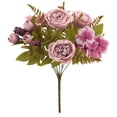 thumbnail image 2 of Clearance Under $3 Artificial Peony 7-Fork Peony Spray For Living Room Vase Filler,Plastic (I) (1Pc), 2 of 9