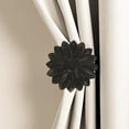 thumbnail image 3 of MERIVILLE Set of 2 Blossom Window Drapery Medallion Holdbacks, Curtain Tiebacks, Wall Hook, Tassel Holder, Bronze, 3 of 4