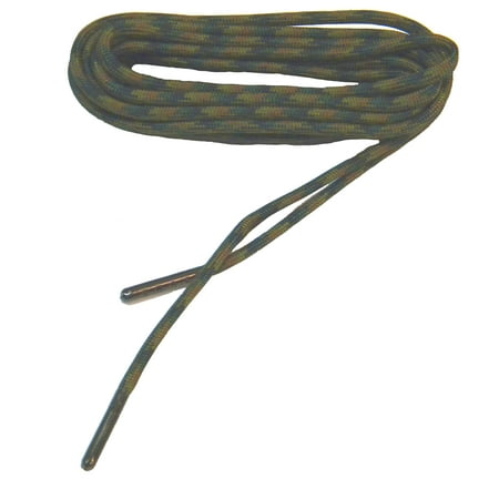 

48 Inch 122 cm WOODLAND CAMO 550 Paracord with Black Steel Tips; 2 Pair pack of the Strongest shoelaces boot laces Available