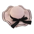 thumbnail image 2 of yuksok Women Beach Hat Casual Polyester Trendy Sun Hat for Outdoor Holidays Fishing Pink, 2 of 9