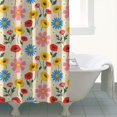 thumbnail image 4 of Pioneer Flower Floral Print Pattern Shower Curtain 84"x72", Bathroom Decorative Shower Curtain Set with 12 Hooks, Waterproof Washable, 4 of 6