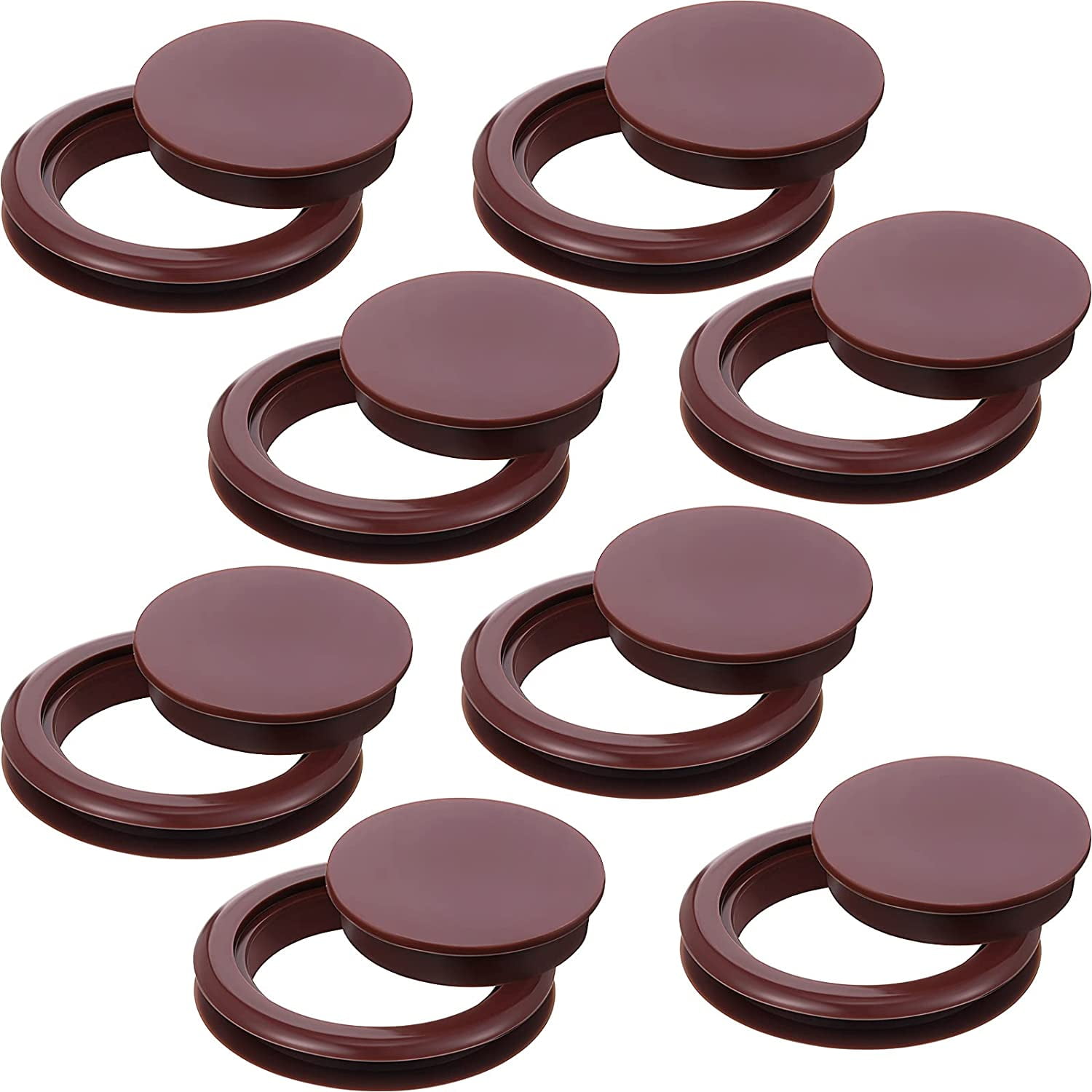 8 Pieces Silicone Umbrella Hole Ring Plug and Cap Set for Glass