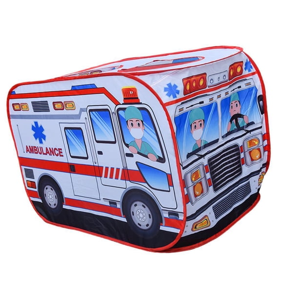 QSTDGVPW Child Play House Creative Pretend Play Up Car Playtent Indoor Outdoor Lawn Ambulance