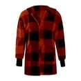 thumbnail image 4 of Jacket Women Autumn Winter Casual Fashion Hooded Plaid Jackets Winter Coats for Women Brown XL, 4 of 4