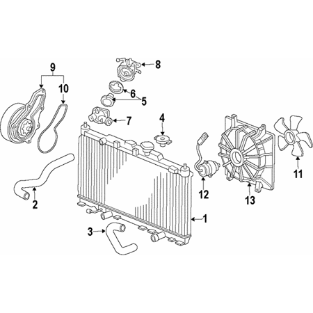 Honda Thermostat Replacement - Genuine OE Honda Thermostat Cover 19311-RNA-A00
