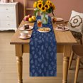 thumbnail image 2 of Table Runners 70 Inches Long Dress Scarves, Navy Blue Botanical Farmhouse Coffee/Dining/Kitchen Table Decor, Holiday Table Runner, Farmhouse Summer Floral Leaves 13x70 Inch, 2 of 5