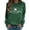 Dark Green, variant on Pumpkin Women'S Halloween Sweatshirt Ladies Fashion Long Sleeve Graphic Casual Fit Comfortable Pullover Tops Letter Print Hoodie Fall Trendy Clothes Black S-2Xl