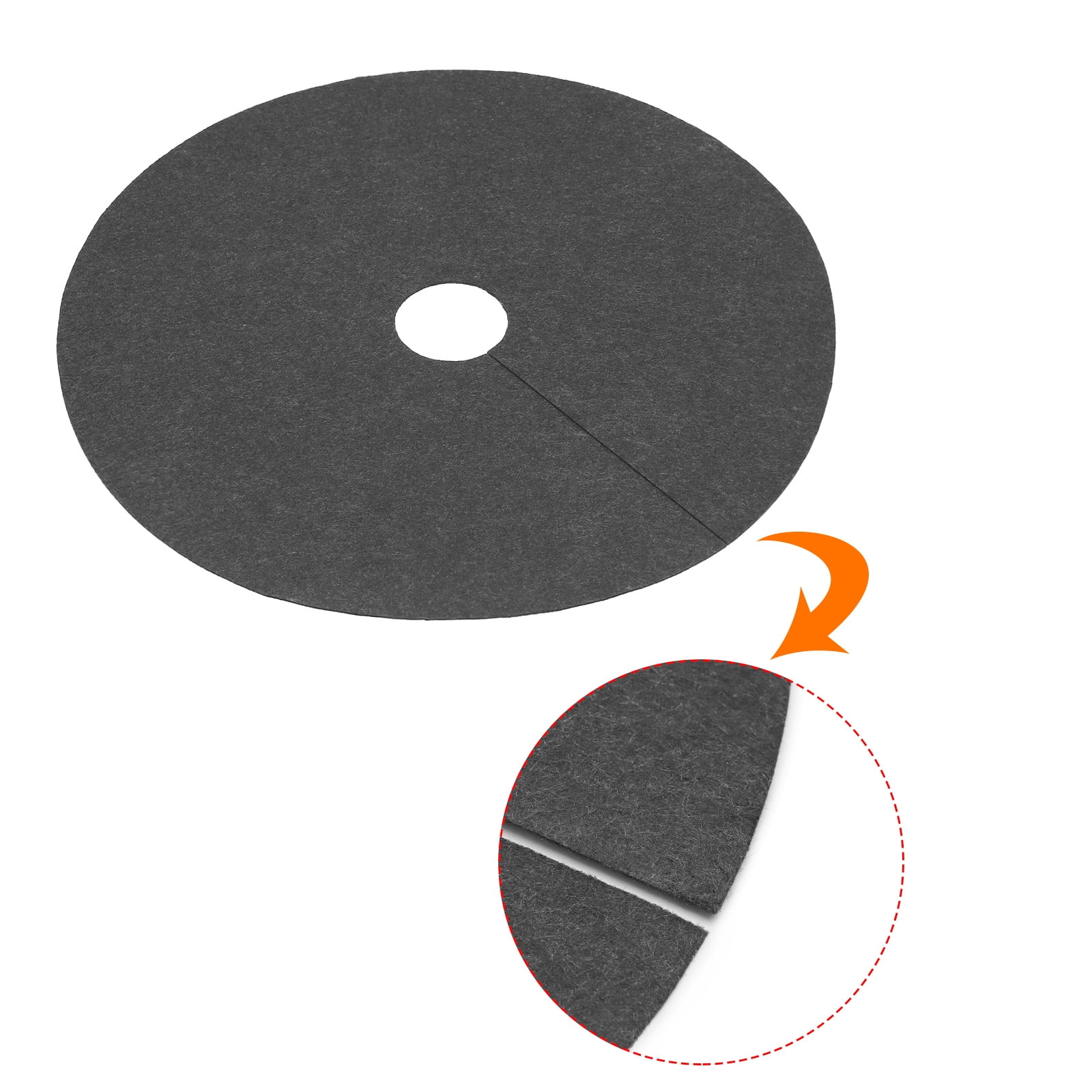 Uxcell 16.5'' Tree Mulch Ring Nonwoven Tree Protector Mat Plant Cover Black 20 Pack