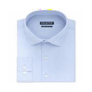 Kenneth Cole Men's Slim Fit Stripe Dress Shirt Light Blue Size L