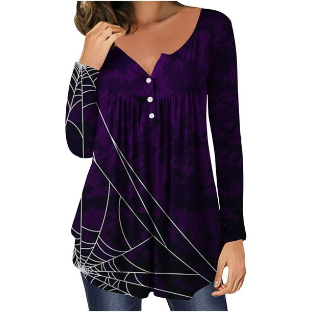 Ichuanyi Liquidación de mujeres Capasés impresos para mujeres Botones de manga redonda de cuello largo Tops de blusa ICHUANYI WER202308215717