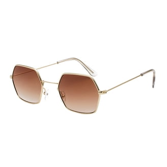 Retro 70s Square Aviator Sunglasses Oversized Vintage Trendy Shades FEISEDY Trendy Square Aviator Oversize Sunglasses for Women  main image 4