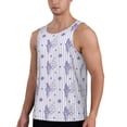 thumbnail image 2 of Fotbe Bouquet and Lavender Flowers Pattern Men's Quick Dry Workout Tank Top Gym Muscle Tee Fitness Bodybuilding Sleeveless T Shirt Breathable Workout Shirt-XX-Large, 2 of 9