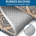 thumbnail image 4 of Blue Geometric Diamond Triangle Pattern Bathroom Rugs Sets 3 Piece,Toilet Cover Set,Absorbent Non Slip Bathroom Mats Sets with U-Shaped Contour Rug Toilet Rug Set, 4 of 5