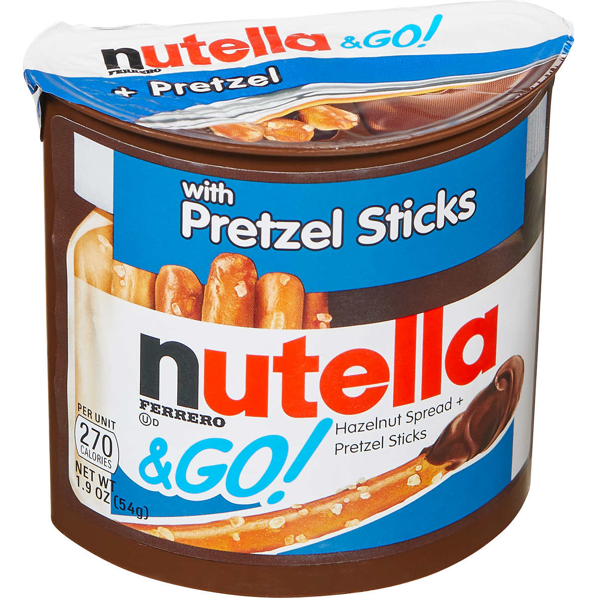 Nutella and Go Hazelnut Spread with Pretzel Sticks, 1.9 oz, 16 ct ...