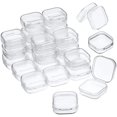 thumbnail image 1 of 10Pack NEW 3.5*3.5*2cm Small Plastic Storage Box for Jewelry Beads Earring Jewelry Container Transparent Square Box Case Container, 1 of 9