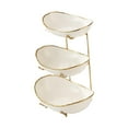thumbnail image 3 of DOLITY Ceramic Fruit Bowl for Kitchen Counter Fruit Display Stand for Golden 3 Layer, 3 of 9