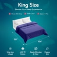 thumbnail image 2 of Sleepgram Supima 400 Thread Count Cotton Zippered Duvet Cover, King, Violet, 2 of 8