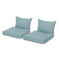 Noble House Attola Outdoor Fabric Club Chair Cushions (Set of 2) in Teal