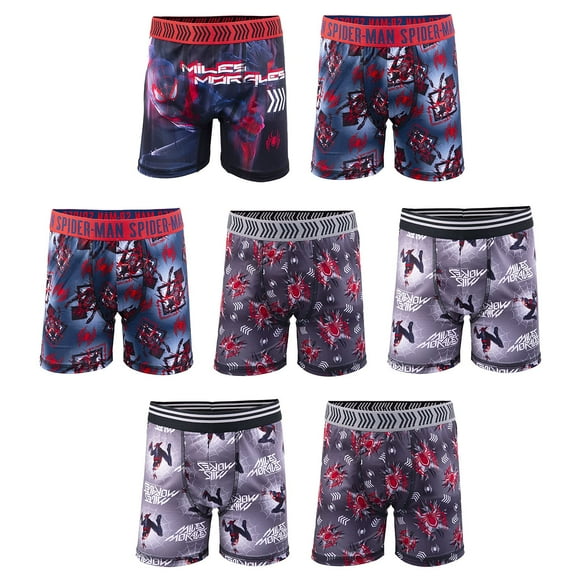 Pack múltiple de calzoncillos deportivos tipo bóxer Spiderman para niños de 4 a 12 años, paquete de 7