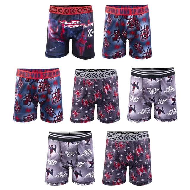 Pack múltiple de calzoncillos deportivos tipo bóxer Spiderman para niños de 4 a 12 años, paquete de 7