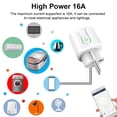 thumbnail image 4 of Monitoreo de energía de enchufe inteligente WiFi Tuya para dormitorio de estudio de sala de estar Hugtrwg  Nuevos Originales, 4 of 9