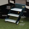 thumbnail image 1 of Lippert Components Entry Step 791573 SolidStep 3.0; 3 Manual Fold-Up Steps; With 8 Inch Rise; 400 Pound Capacity; Square Edge Step With Anti-Skid Step Tread; Black Steel With Aluminum Treads, 1 of 4