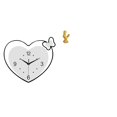 thumbnail image 1 of Reloj De Pared En Forma De Corazón, Acrílico, Diseño Creativo, Movimiento Silencioso, Arte De Pared, Figura De Pollo, Decoración Feng Shui, Escultura De Gallo Para Sala De Estudio,, 1 of 8