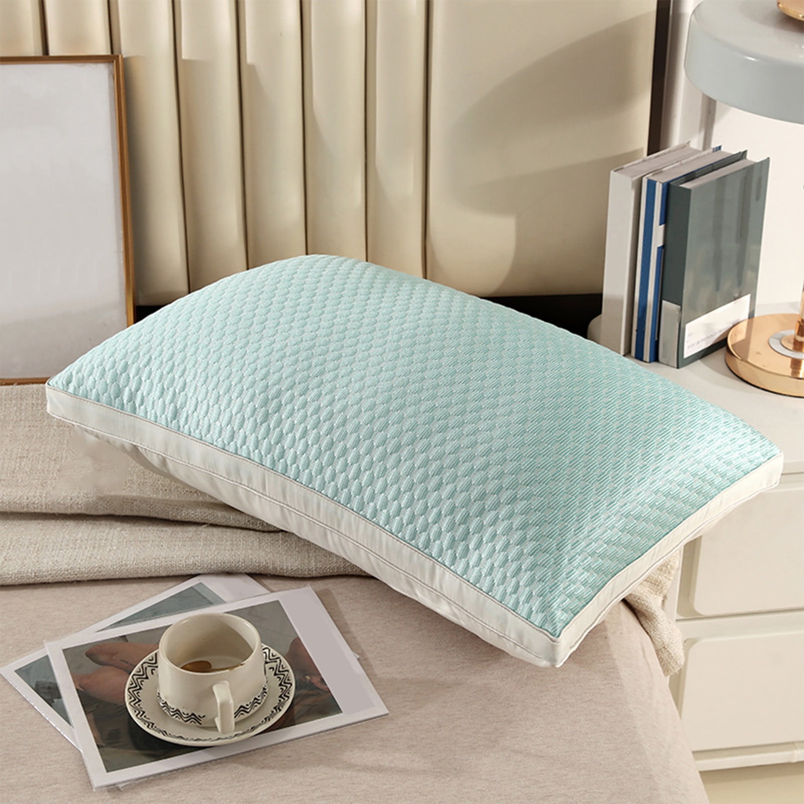 Bed Pillows for Sleeping Queen Size (White), Set of 1, Cooling Hotel Quality, for Back, Stomach or Side Sleepers