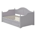 thumbnail image 6 of Light Grey Upholstered Farmhouse Daybed with Storage Drawers, Twin Size Wood Sofa Bed Frame for Living Room Bedroom Guest Room, 6 of 6