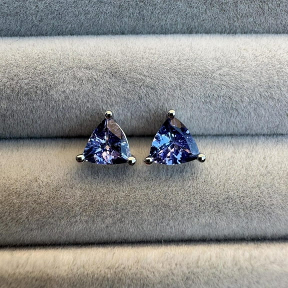 Tanzanite Earrings in Sterling Silver, Tanzanite Jewelry, December Birthstone, Gift for Women