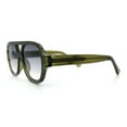 thumbnail image 6 of Iconic Classy Luxe Thick Metal Core Arm Racer Sunglasses Green - Smoke, 6 of 7