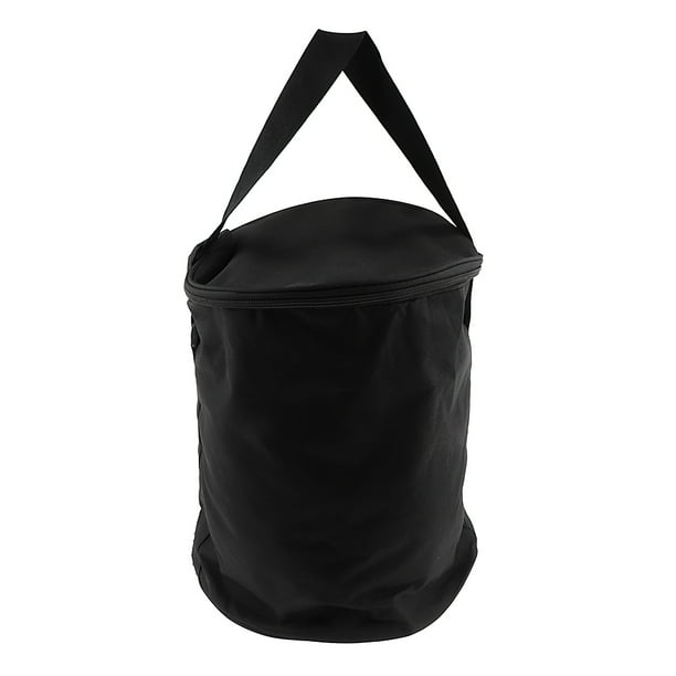 Bolsa de cubo redondo Sunnimix Bolso de almacenamiento de pelotas de tenis negro