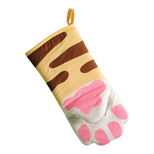 Guantes de horno con forma de pata de gato, transpirables y cómodos para restaurantes y barbacoas domésticas. A