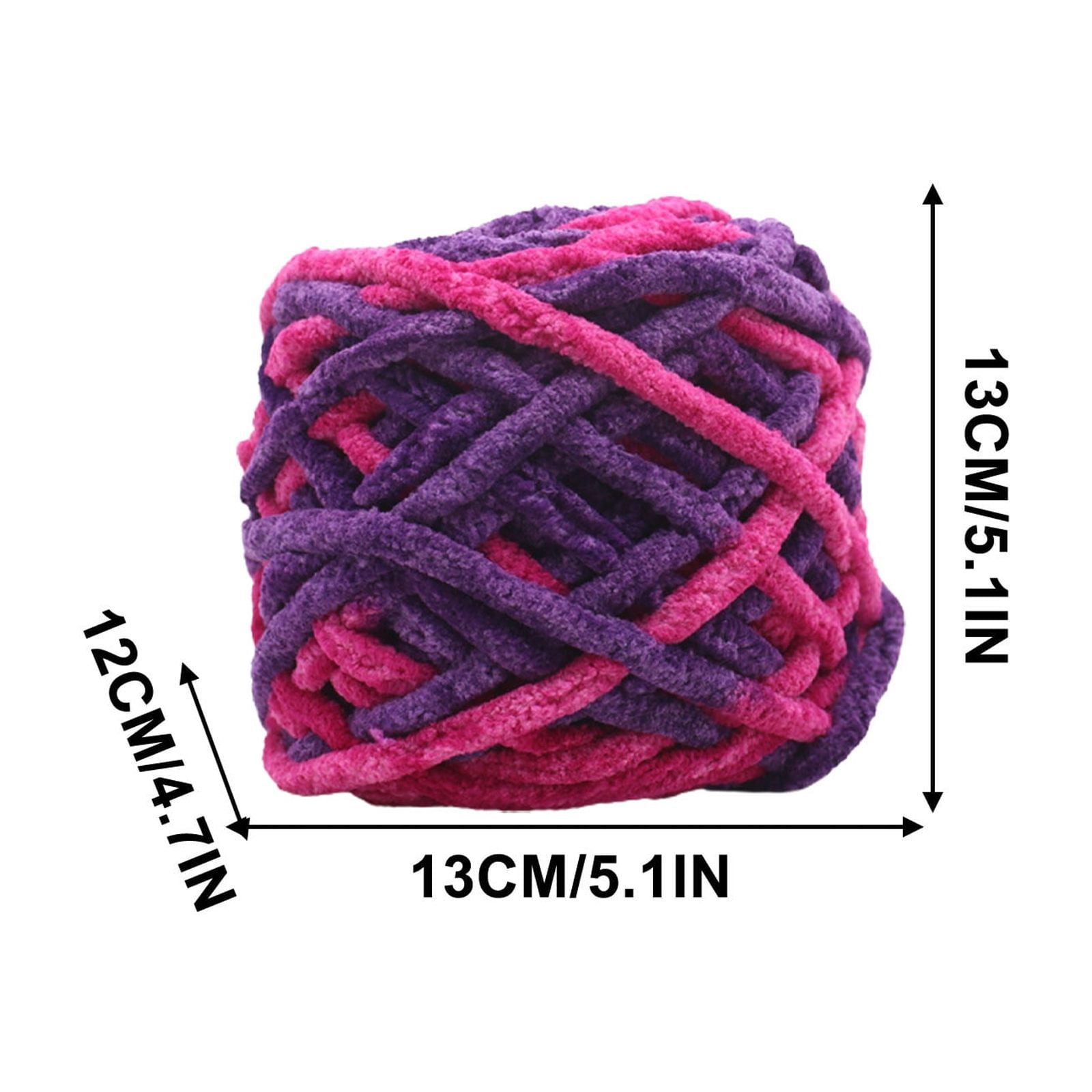 Cagogo Thick Ice Bar Yarn, Hand-Woven Crochet Yarn for Sweaters and Scarves, DIY Handcrafted Segment Dyed Doll Yarn, Chunky Knitting Yarn for Beginners, Premium Acrylic Craft Yarn Bulk