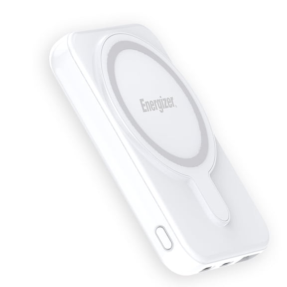 Energizer MagSafe Magnetic Wireless Charger Power Bank 5000mAh, Portable Wireless Charger with USB C Fast Charging for iPhone and Qi Compatible Devices