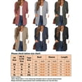 thumbnail image 3 of Gomelly Women Outwear Open Front Cardigans Soft Cardigan Sweater Ladies Knitwear Holiday Blouse Solid Color Gray XL, 3 of 3