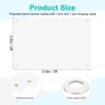 thumbnail image 2 of Uxcell Large White Blank Banner and Signs 2 x 3 Feet, 1 Set Sublimation Banners, 2 of 6