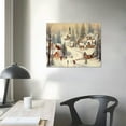thumbnail image 3 of ONETECH  Christmas Prints, Christmas Village Wall Art, Rustic Christmas Tree Pictures, Winter Snowy Canvas Artwork Christmas Snowscape Painting Festive Holiday Room Decor, 3 of 4