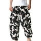 thumbnail image 1 of Pantalones bombachos de cintura media con estampado retro para hombre, informales, a la moda, de algodón, 1 of 9