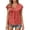 Orange Shirts, variant on CAIVO Shirts Solid Color Button Down Short Sleeve Women's Blouse V-Neck Tops Summer Fashionable Back To School Dailywear