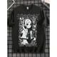 thumbnail image 1 of eWH Men's T-Shirt, Dark Gothic, Cartoon T-Shirt, Skeleton Rose anime Girl Pattern Printing, Y2K Style, Loose, Summer, Short Sleeve, Top, 1 of 6
