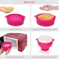 thumbnail image 4 of Microwave Popcorn Popper with Lids - Silicone - No Oil or Butter Required - Collapsible Bowls - BPA-Free Container - Movie Night Supplies - Pink, 4 of 6