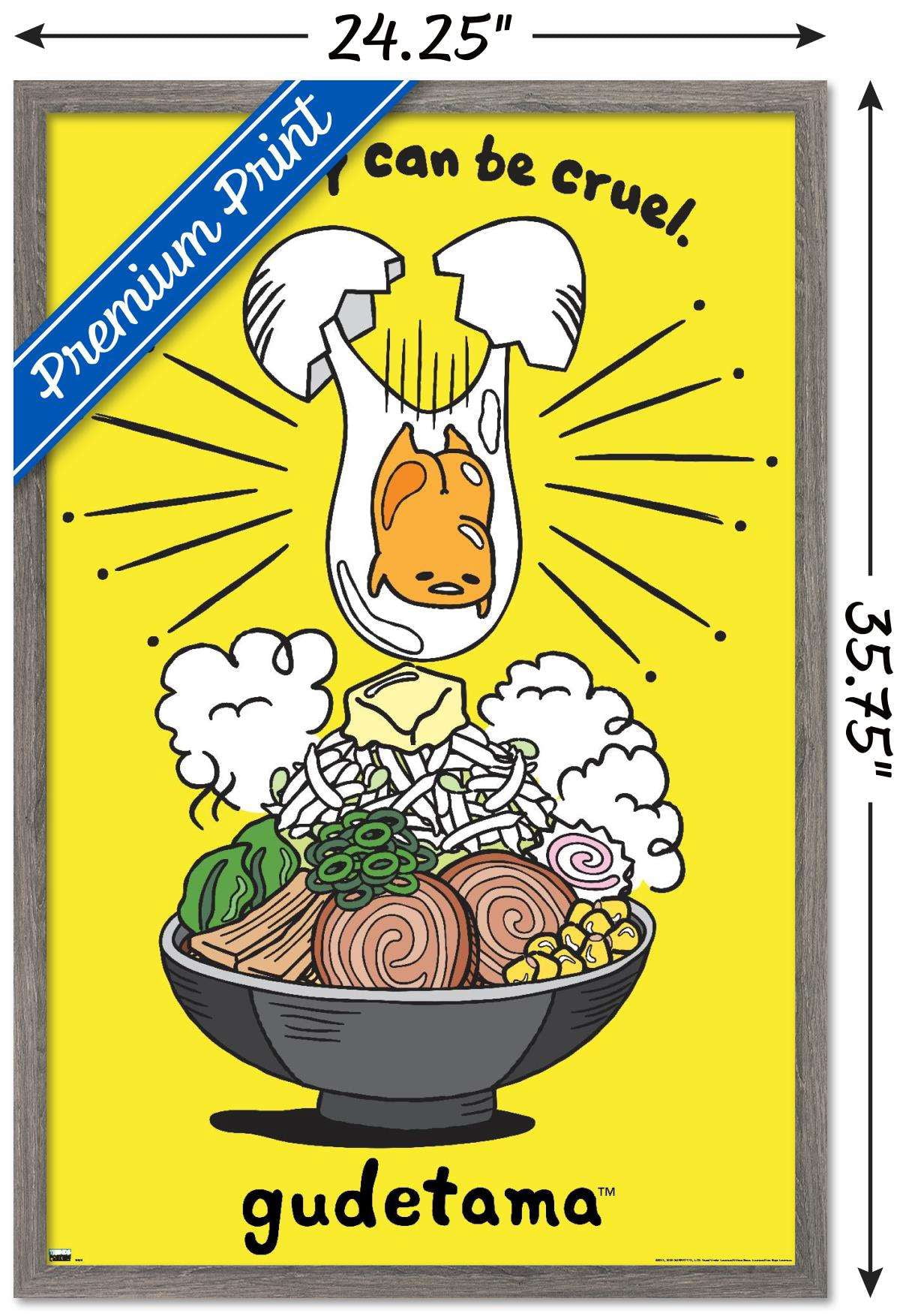Gudetama - GraVity Wall Poster, 22.375" x 34", Framed