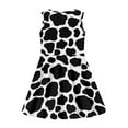thumbnail image 3 of Suhoaziia Skater Dresses Plus Size Cow Spot Swing Twirl Skater Dress Lightweight Durable Basic Skater Dress,Size 5T-6T Little Girls Dress Up Clothes, 3 of 5